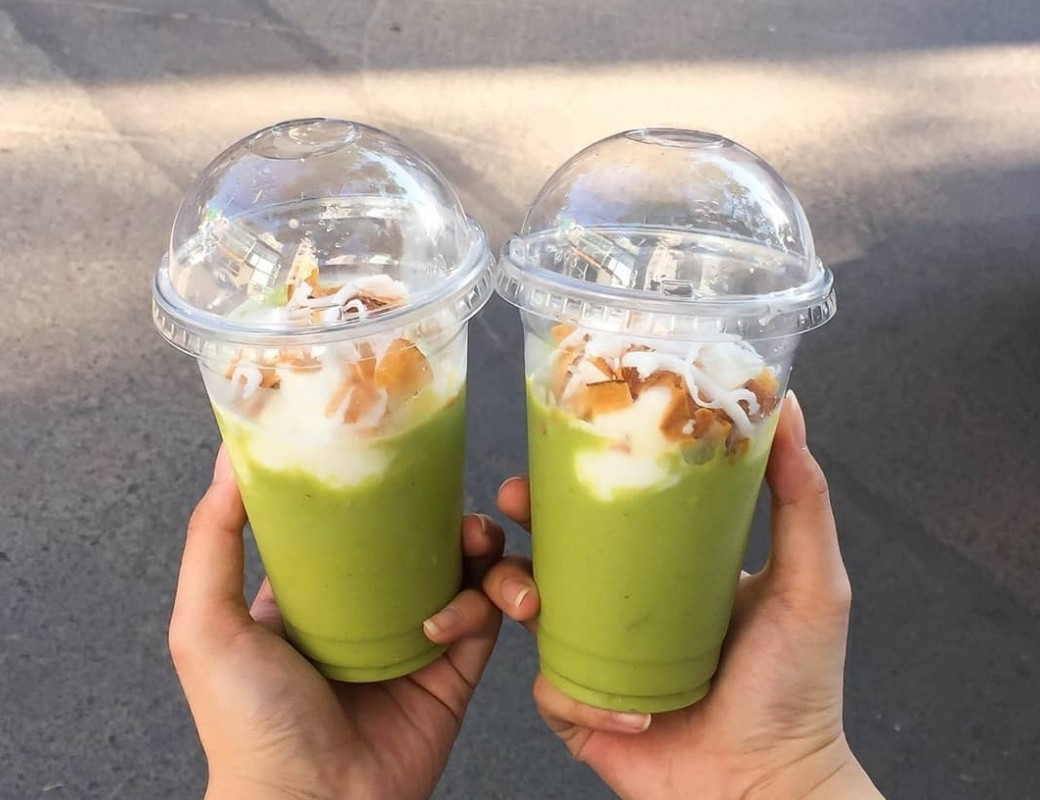 Kem bơ Đà Lạt với bơ xay và kem dừa
