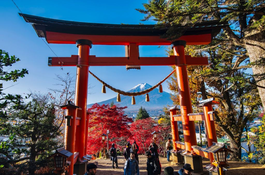 Cổng torii tại công viên Arakurayama Sengen