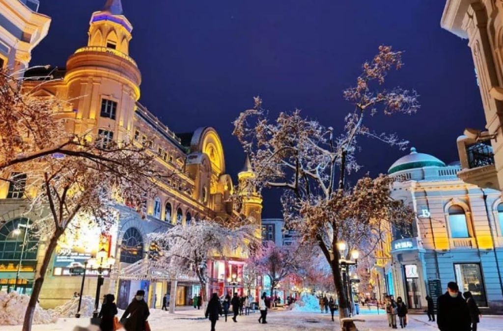 Phố đi bộ Zhongyang mùa đông