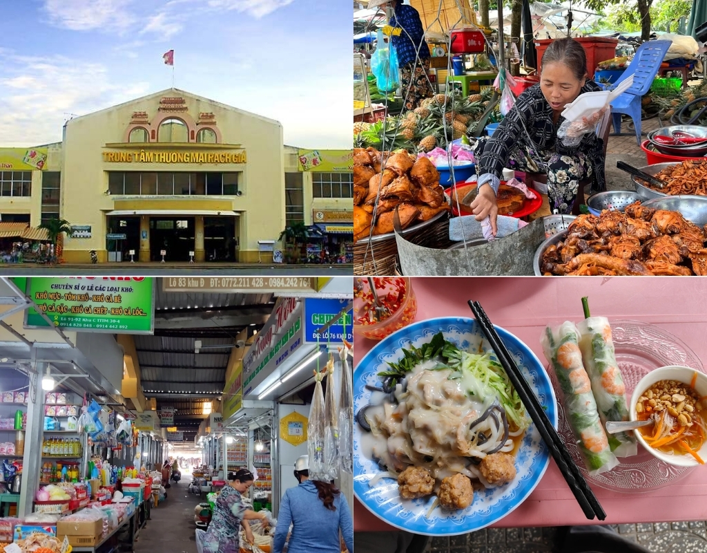 Chợ Rạch Giá Kiên Giang – khu chợ hải sản và đặc sản địa phương