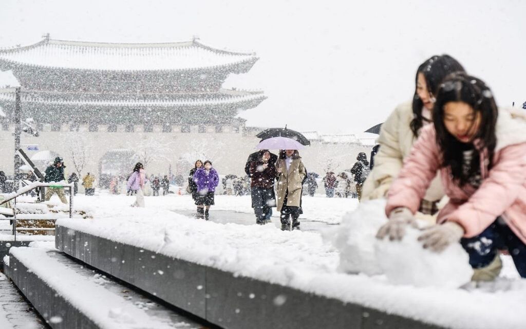Tuyết rơi ở Seoul tháng 1