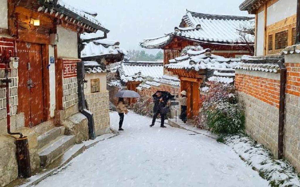 Làng Bukchon Hanok mùa đông