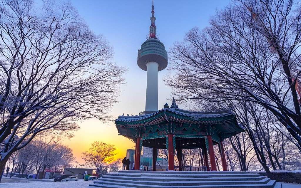 Tháp N Seoul mùa đông