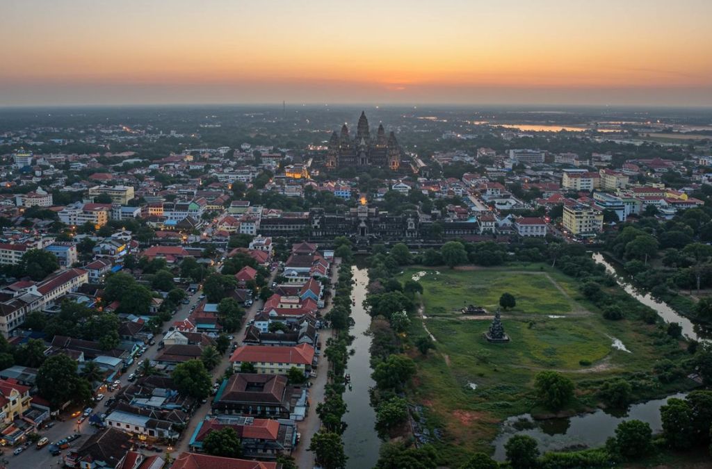 Toàn cảnh có thành phố Siem Reap