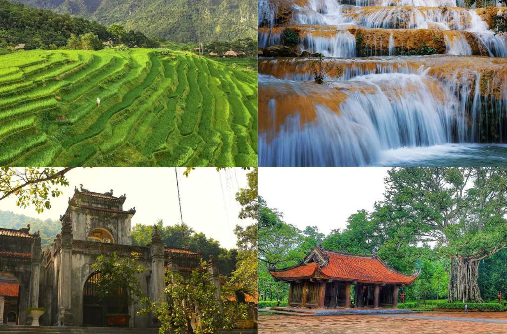 Cảnh quan ruộng bậc thang, thác nước và di tích tại Thanh Hóa