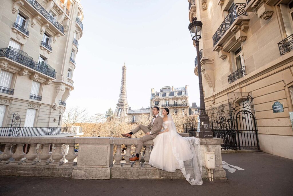 Background đại lộ Avenue de Camoëns siêu chất lượng cho những bộ ảnh cưới