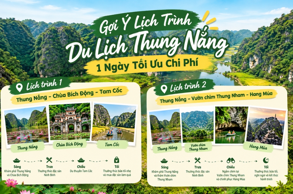 Lịch trình du lịch Thung Nắng