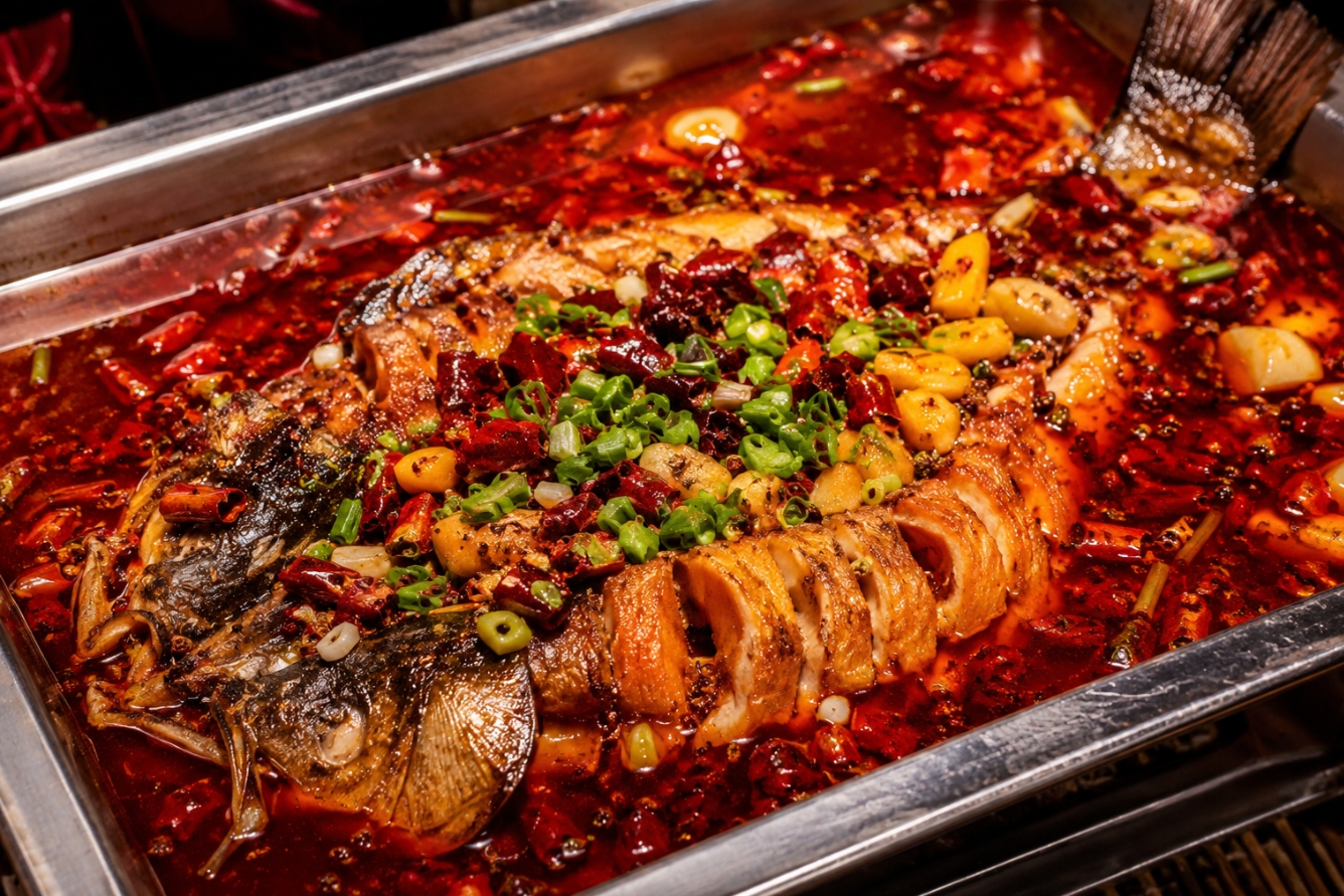 Cá nấu cay Wanzhou kiểu Tứ Xuyên 