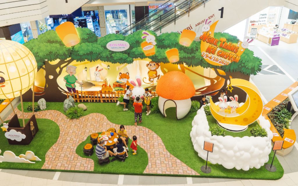 Tiểu cảnh trung thu tại trung tâm thương mại