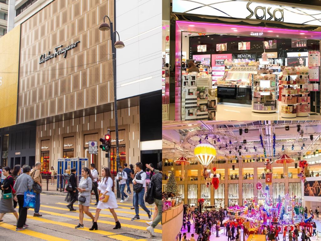 Các cửa hàng thời trang, mỹ phẩm và hàng hiệu quốc tế tại Tsim Sha Tsui