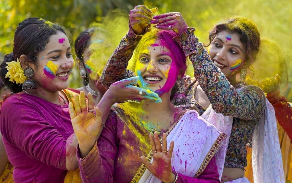 Người tham gia lễ hội Holi 