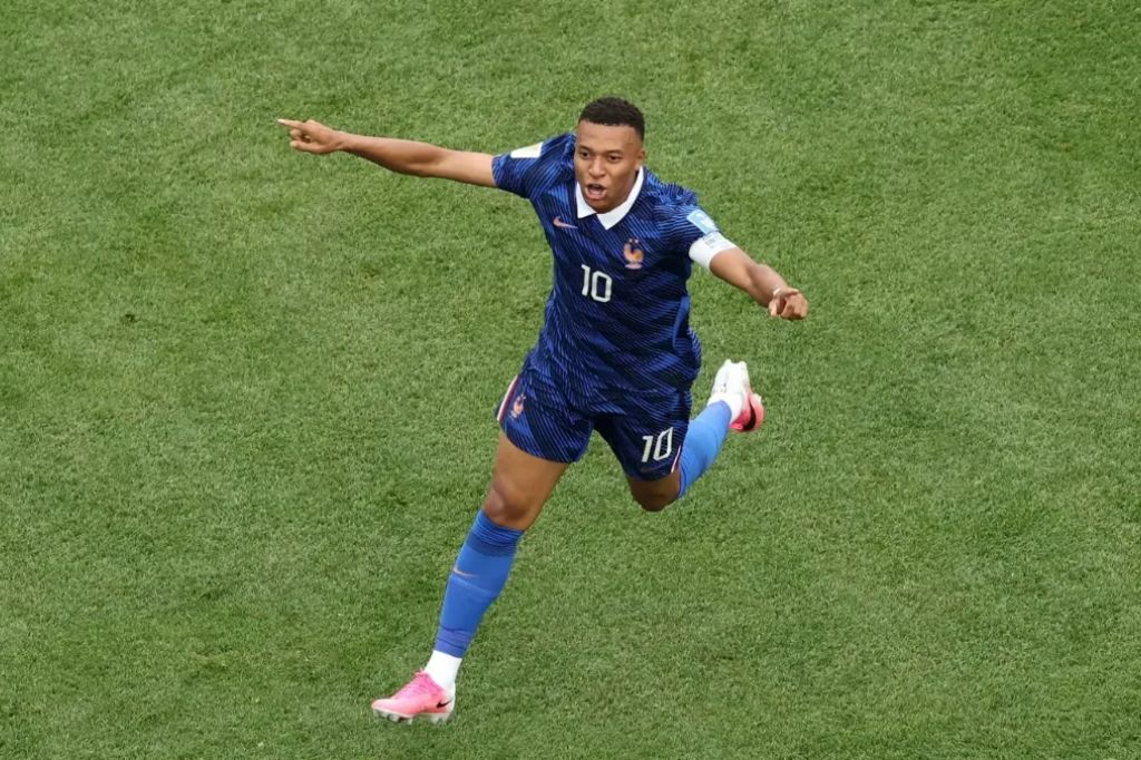 Tiền đạo Kylian Mbappé trong màu áo đội tuyển Pháp tại World Cup 2026