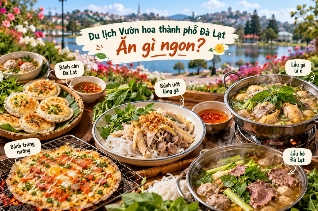 Các món ngon gần Vườn hoa thành phố Đà Lạt