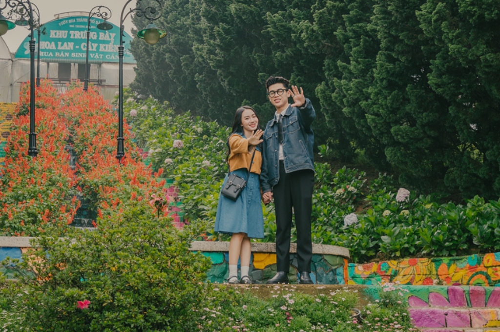 Khu trưng bày hoa lan và cây cảnh tại Vườn hoa thành phố Đà Lạt