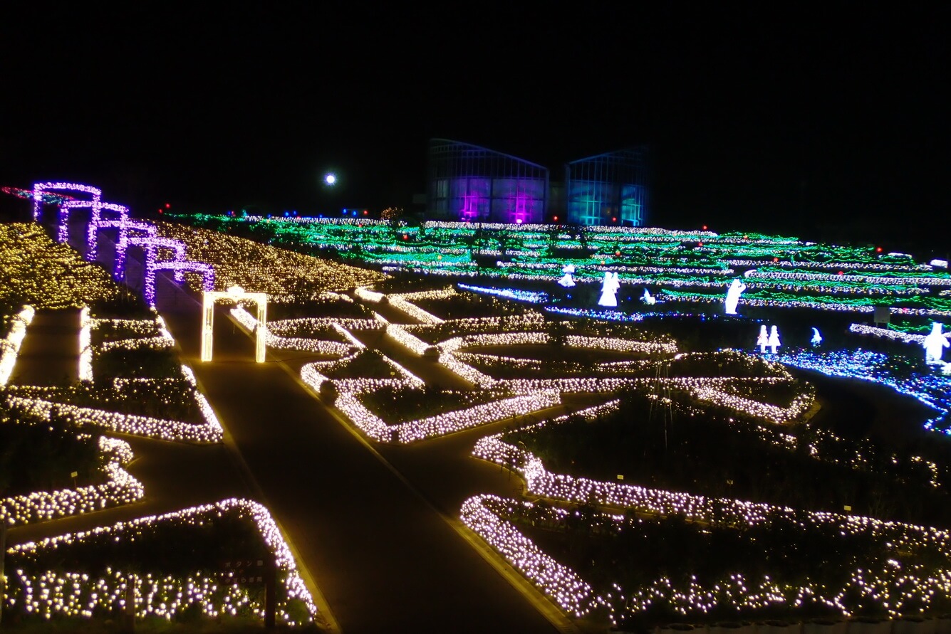 Những ánh đèn thắp sáng tô điểm cho màn đêm ở Ibaraki