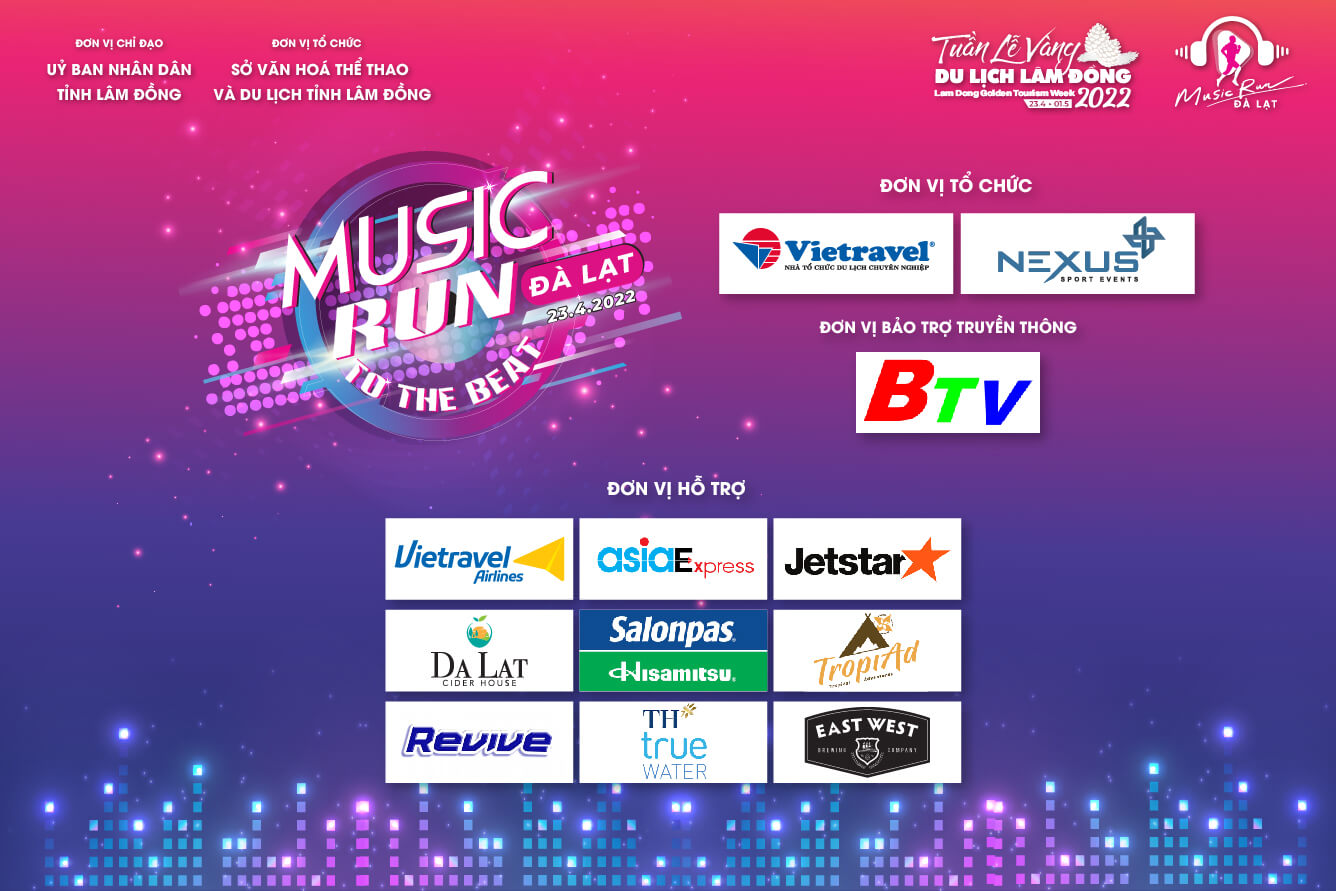 “Da Lat Music Run 2022” - Giải chạy bộ kết hợp âm nhạc độc đáo và nhiều sắc màu