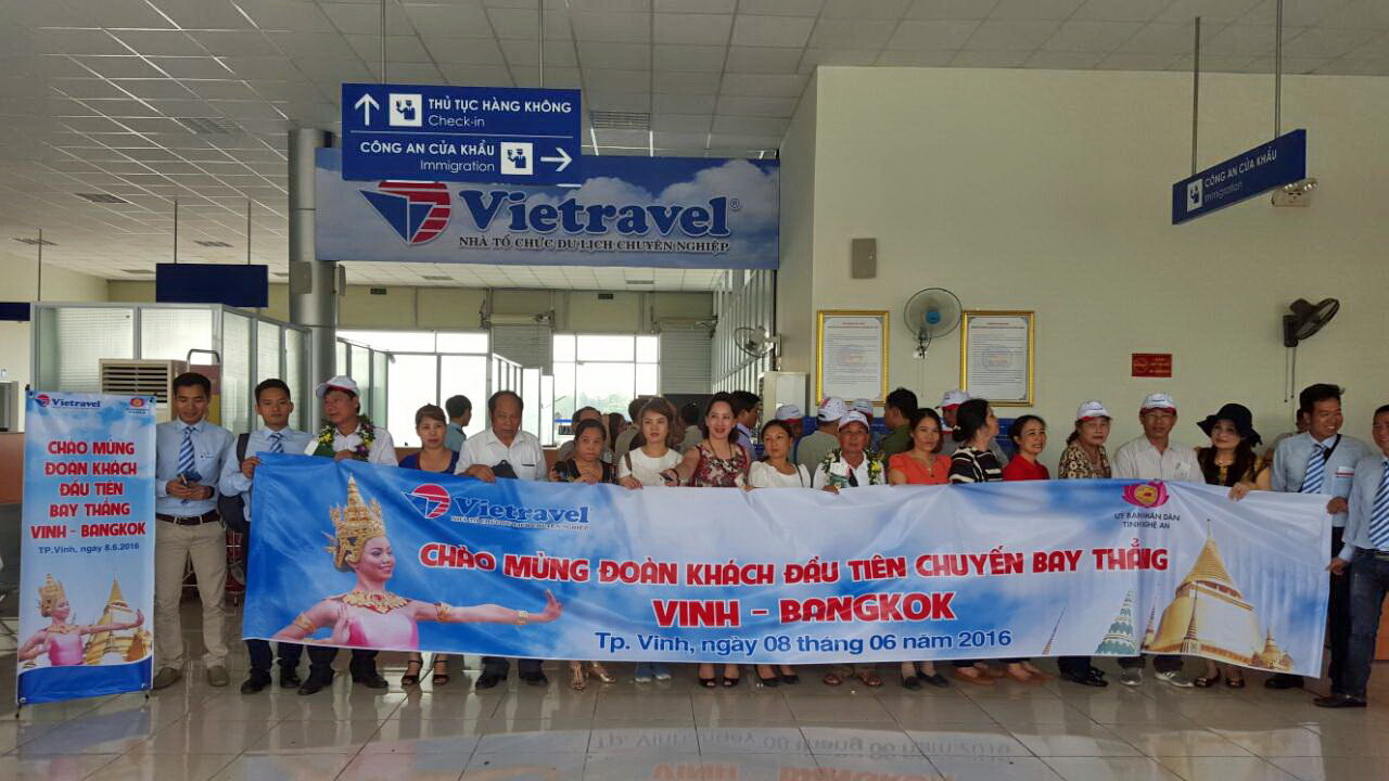 Vietravel mở bán tour Charter Vinh - Bangkok chào mừng khai trương Nhà ga quốc tế tại Cảng hàng không Quốc tế Vinh