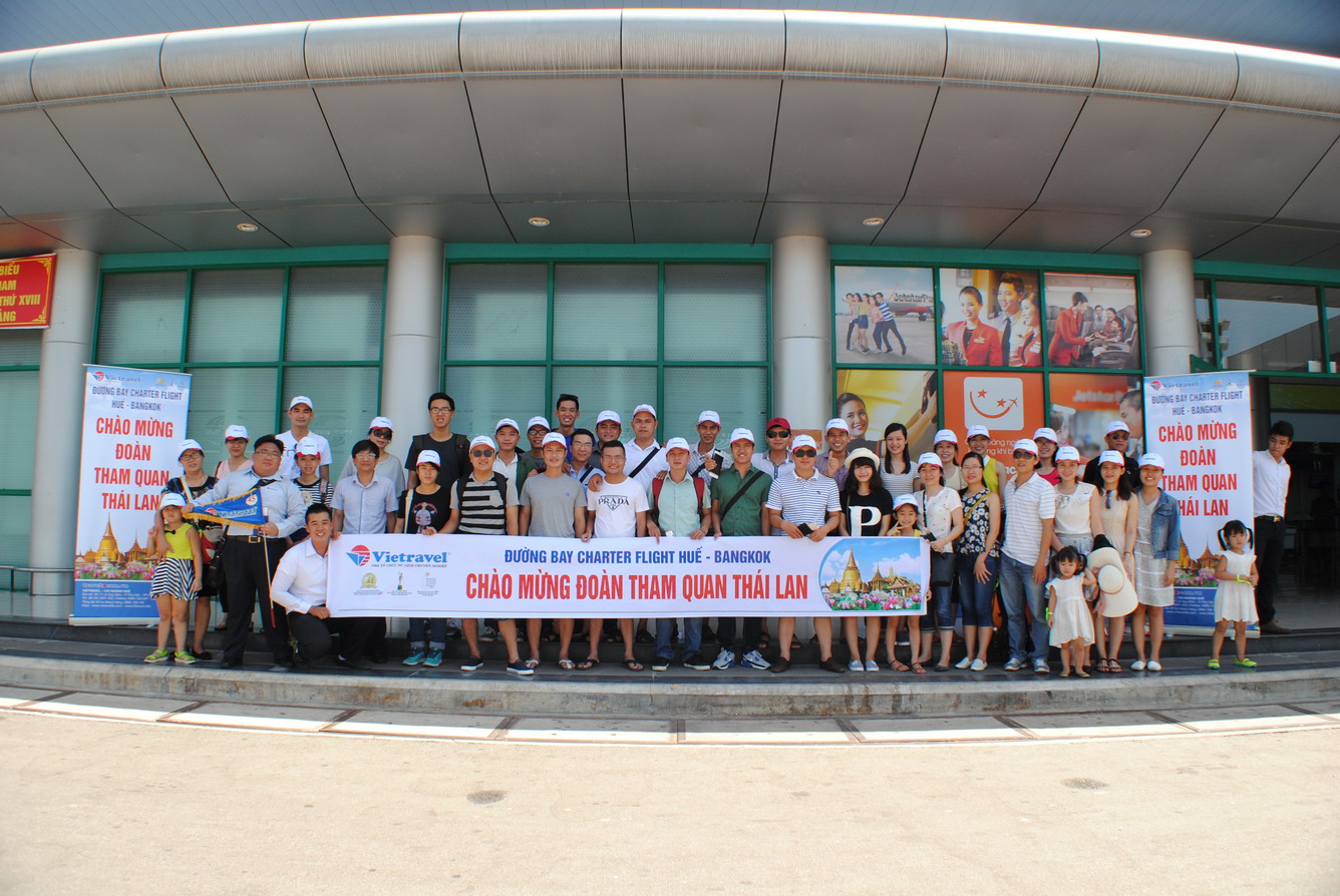 Vietravel Huế thành công khai thác khách du lịch đường bay thẳng Huế - Bangkok