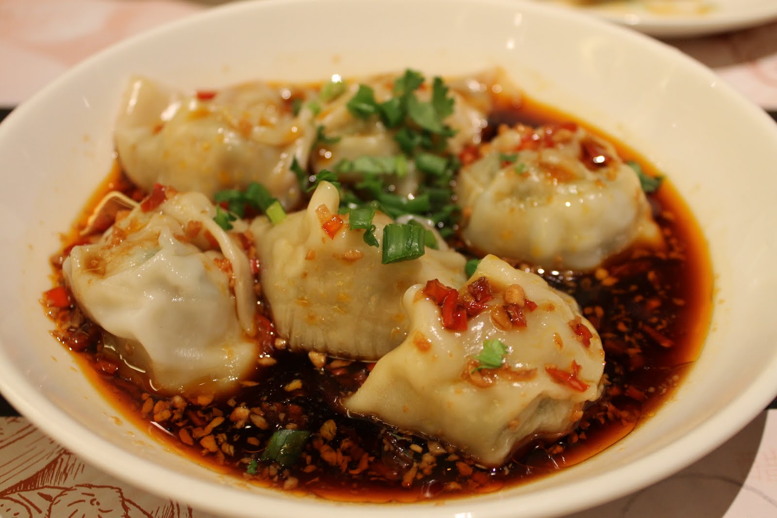 1. Wontons in Chili Oil