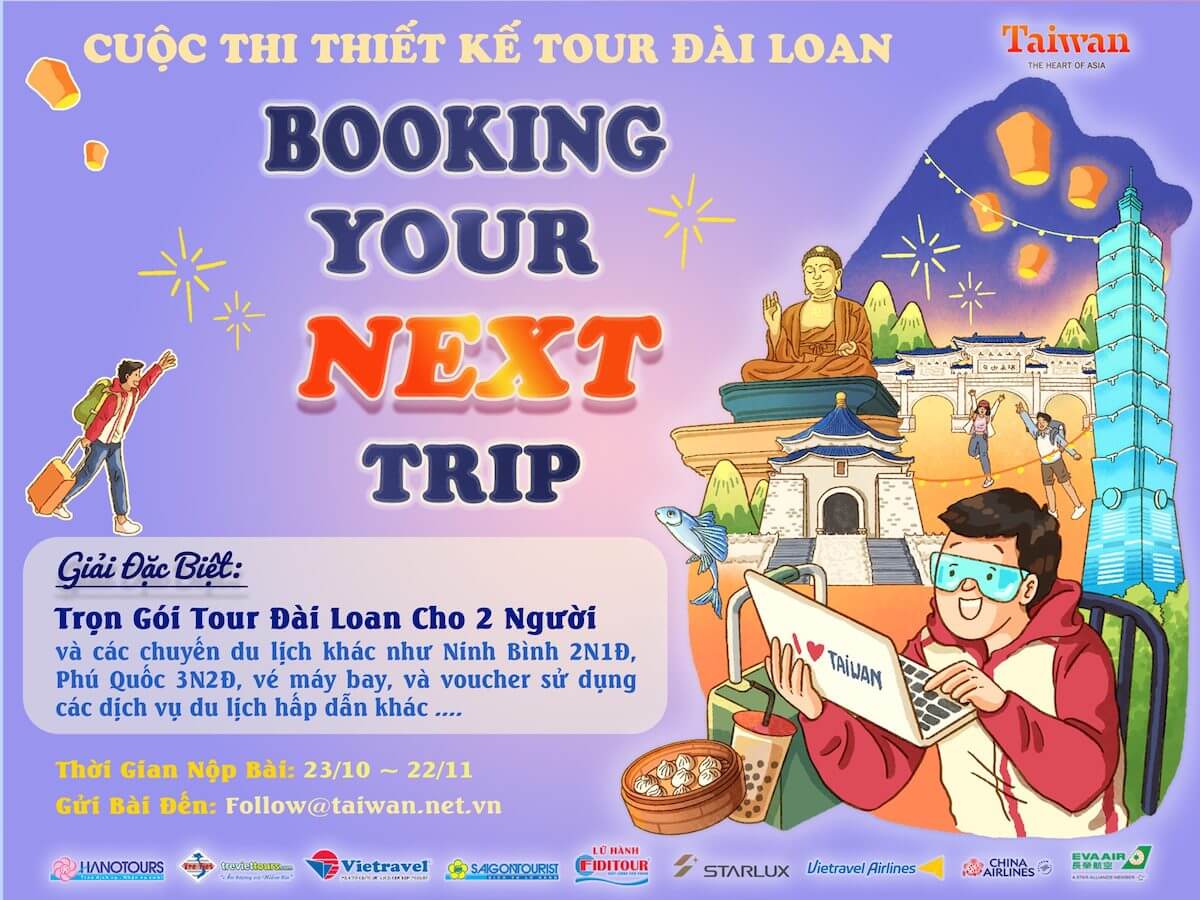 Thể lệ Cuộc thi thiết kế tour du lịch Đài Loan "Booking Your Next Trip"