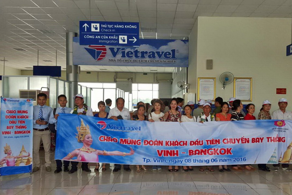 Vietravel mở bán tour Charter Vinh - Bangkok chào mừng khai trương Nhà ga quốc tế tại Cảng hàng không Quốc tế Vinh