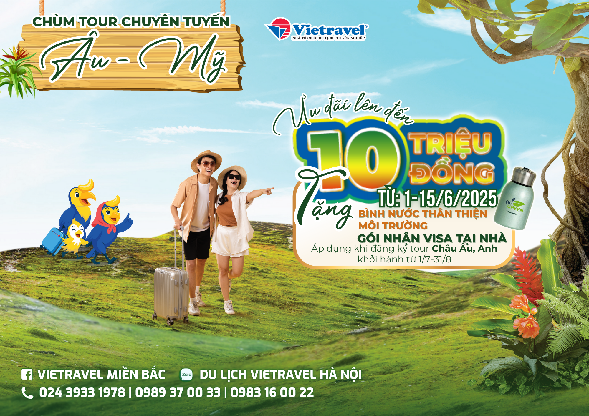 Vietravel Hà Nội triển khai ưu đãi chuyên tuyến châu Âu, Anh, Nga, Mỹ đến 10 triệu đồng, trải nghiệm mùa hè đẳng cấp