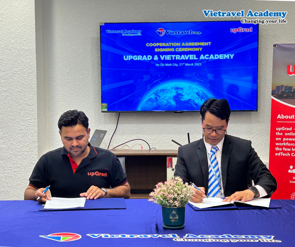 Lễ ký kết hợp tác giữa Upgrad & Vietravel Academy