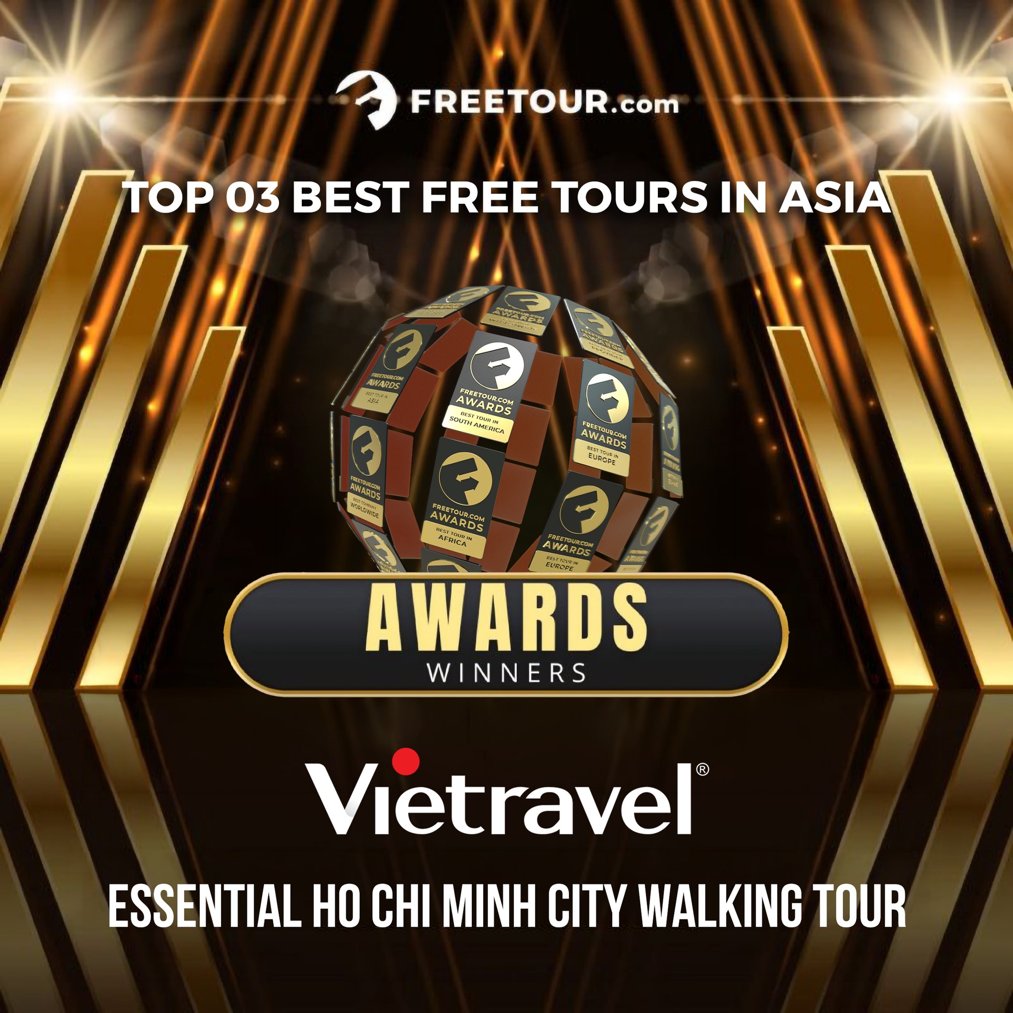 VIETRAVEL’S HO CHI MINH CITY WALKING TOUR VINH DỰ NẰM TRONG TOP 3 BEST FREE TOUR 2026 TẠI CHÂU Á