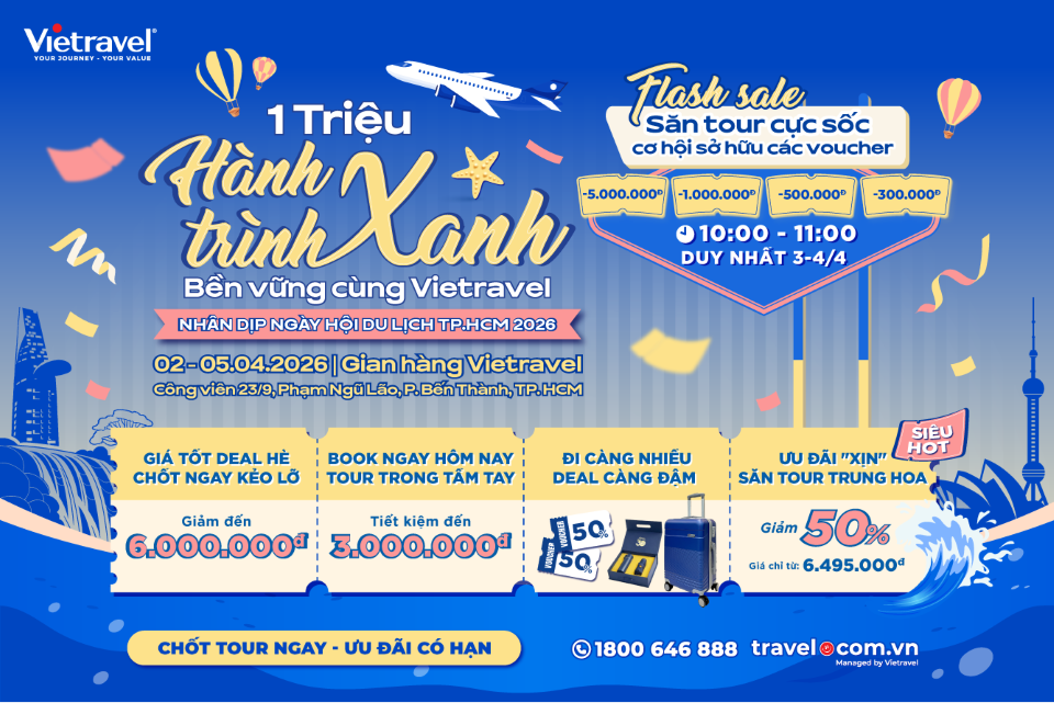 Vietravel tại Ngày hội Du lịch TP.HCM 2026: Kiến tạo không gian trải nghiệm từ những giá trị bền vững