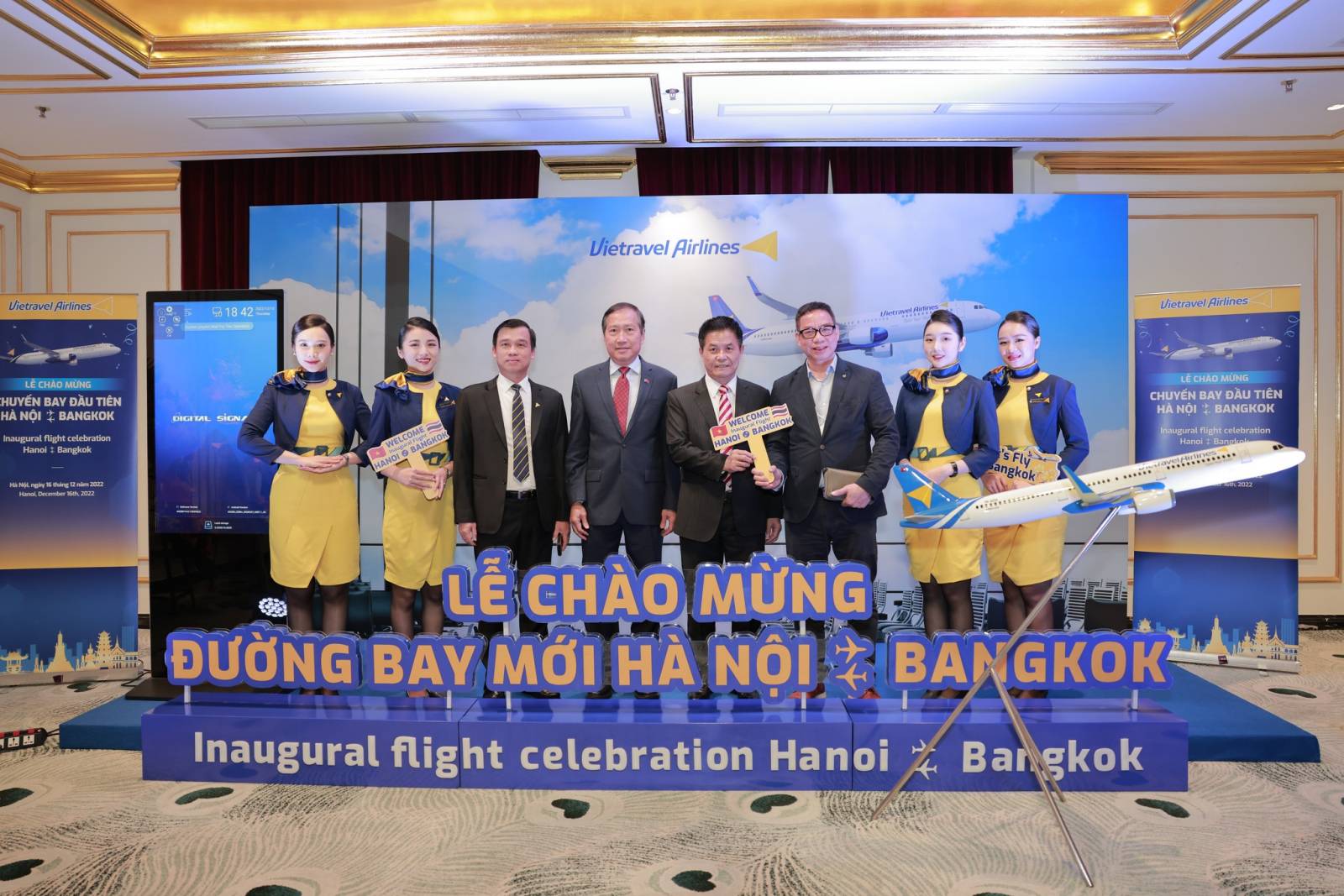 Vietravel Airlines chính thức khai trương đường bay quốc tế đầu tiên Hà Nội - Bangkok
