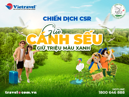 Vietravel công bố chiến dịch CSR “Giữ cánh sếu – Giữ triệu màu xanh” Vietravel công bố chiến dịch CSR “Giữ cánh sếu – Giữ triệu màu xanh”
