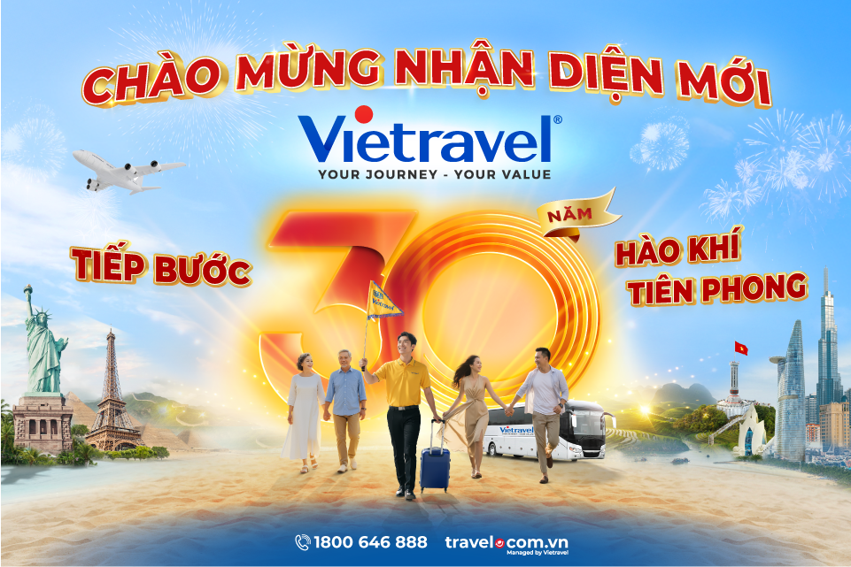 Vietravel ra mắt nhận diện thương hiệu mới, đánh dấu 30 năm phát triển - vươn mình cùng đất nước