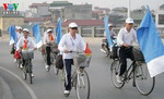 Elderly bicyclists support Vote for Ha Long Bay Campaign