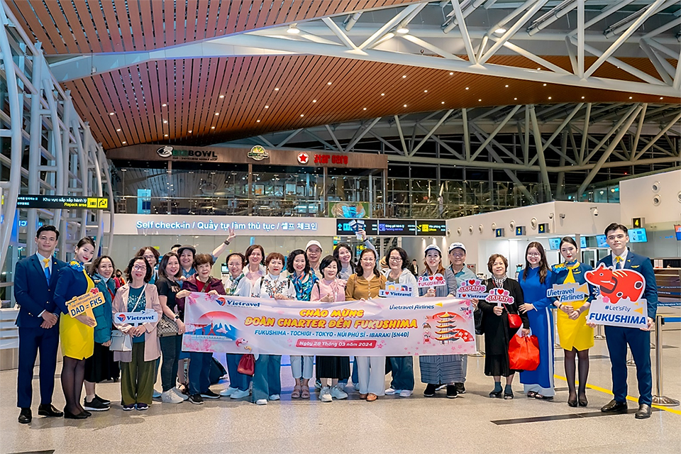 Chào đón chuyến bay đầu tiên trải nghiệm hành trình khởi hành từ Đà Nẵng đến Fukushima (Nhật Bản) cùng Vietravel Airlines