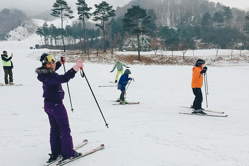 Trải nghiệm trượt tuyết ở các khu du lịch nổi tiếng Hàn Quốc