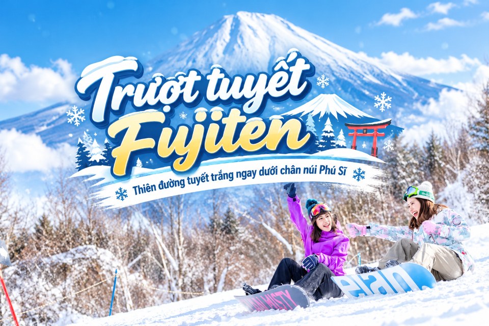 Khu trượt tuyết Fujiten: Kinh nghiệm vui chơi dưới chân núi Phú Sĩ